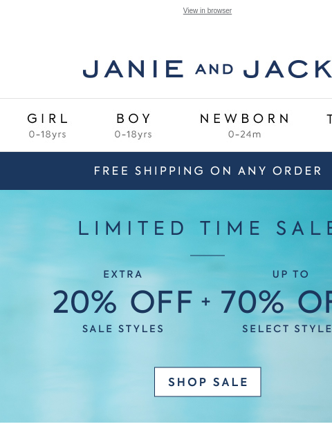janieandjack newsletter: Paradise perfect dresses—now up to 70% off