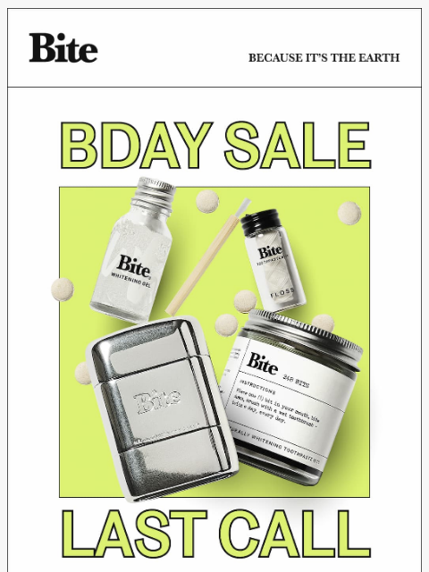 bitetoothpastebits newsletter: Our birthday sale only happens once a year.