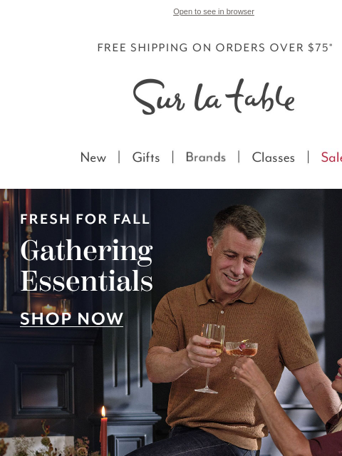 surlatable newsletter: Set the table for togetherness this autumn. 🍂