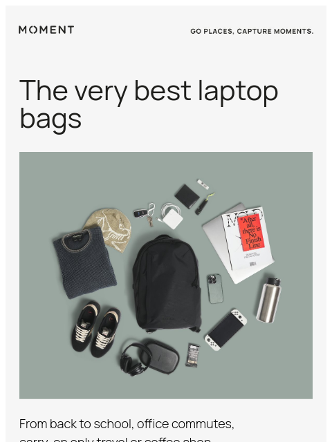 shopmoment newsletter: The Best Laptop Bags 🎒