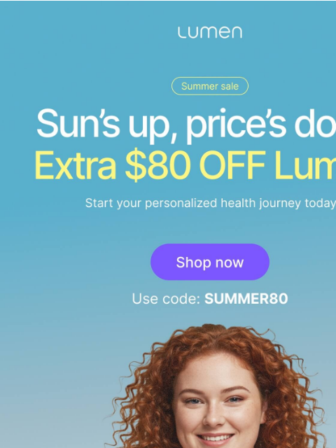 lumen newsletter: Summer sales starts now ☀