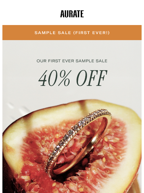 auratenewyork newsletter: 40% OFF SAMPLE SALE (1ST EVER!)