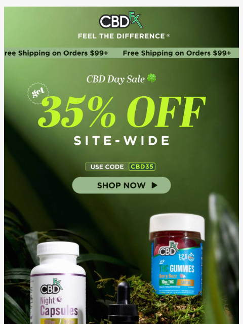 cbdfx newsletter: CBD Day Sale: Get 35% OFF site-wide!