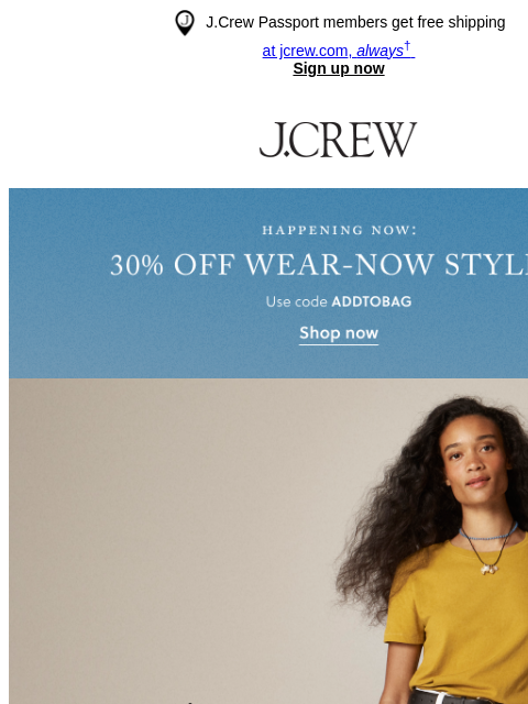 jcrew newsletter: It's peak white jeans season. Get your pair...
