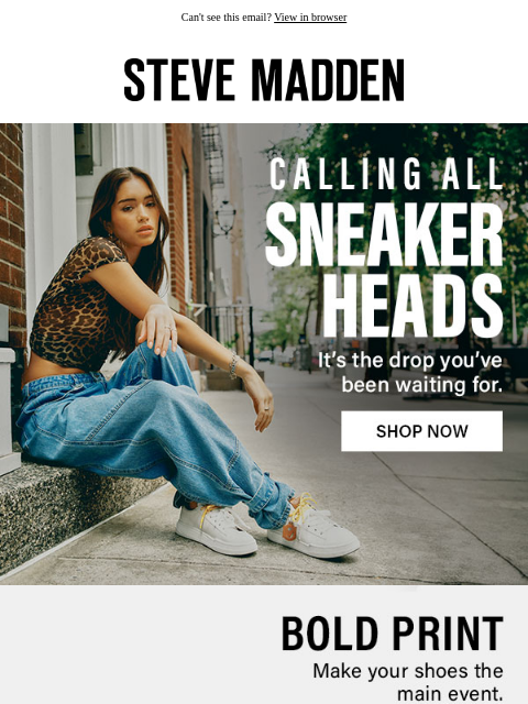 stevemadden newsletter: Sneaker Game Strong