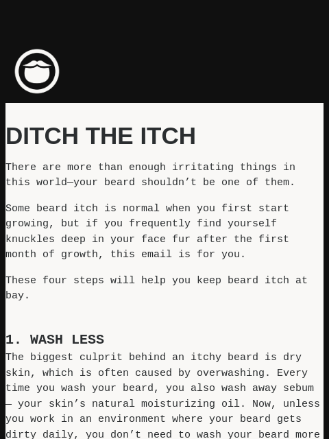 beardbrand newsletter: 99 problems but an itch ain’t one