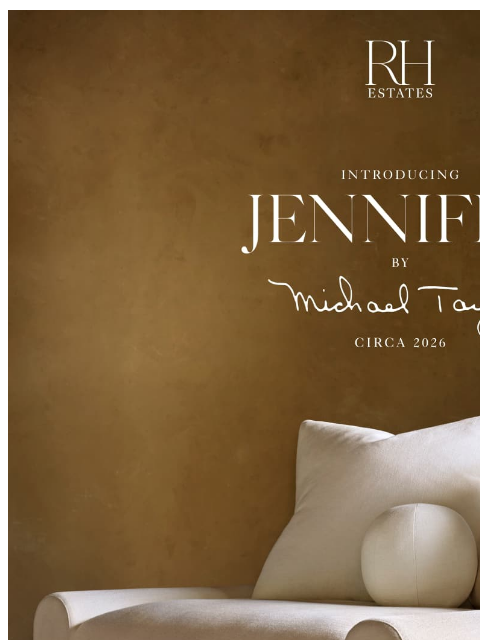 rh newsletter: RH Estates. Introducing the Jennifer Sofa by Micha...