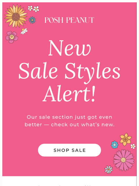 poshpeanut newsletter: Brand New Sale Styles!