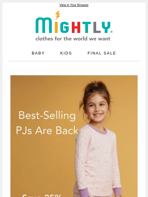 mightly newsletter: Best-Selling PJs Are Back⭐️ + 25% OFF Sitewide