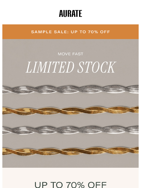 auratenewyork newsletter: ⚠️ LIMITED STOCK