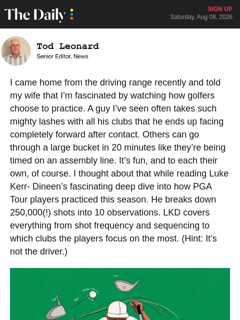 golfdigest newsletter: This PGA Tour range data should be the blueprint f...