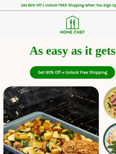 homechef newsletter: Simplify meal prep with our easiest dinner options