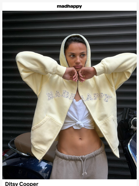 madhappy newsletter: Ditsy Cooper in Coconut Cream