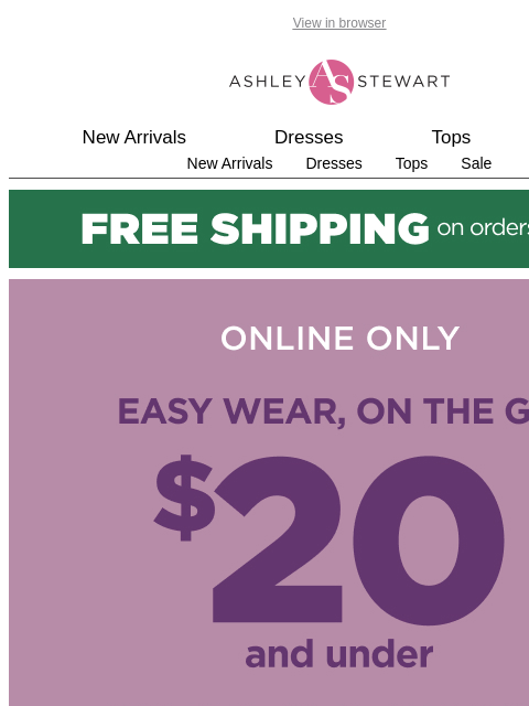 ashleystewart newsletter: 🚨TODAY ONLY🚨$20 & under shorts & capris