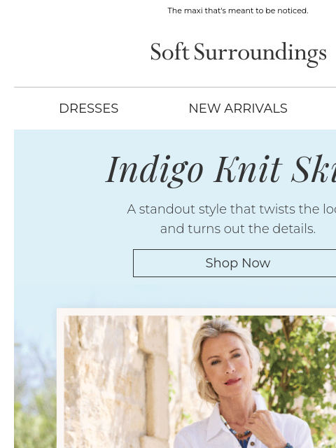 softsurroundings newsletter: New Skirt Alert