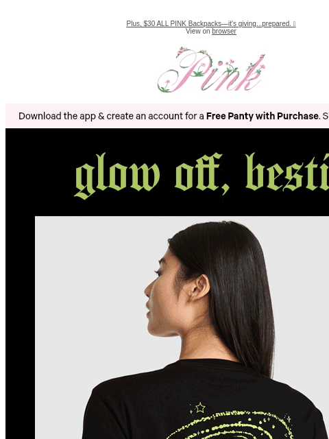 vspink newsletter: Hey Boo, Wanna Glow in the Dark? 👻