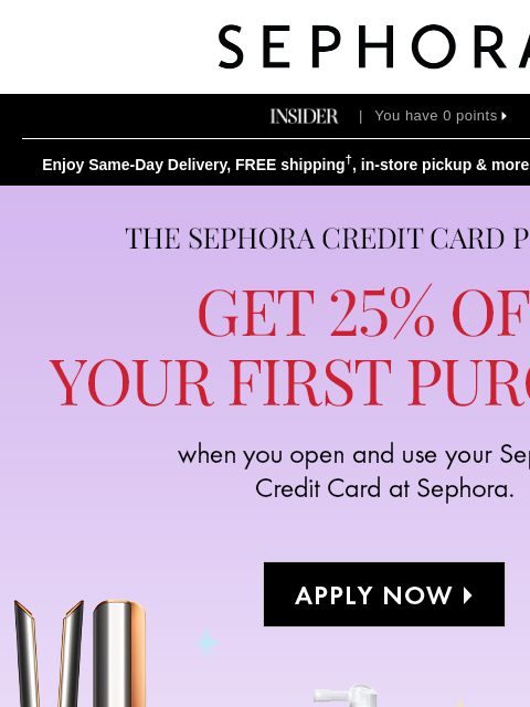 sephora newsletter: Get ✨ 25% OFF ✨ your first Sephora purchase