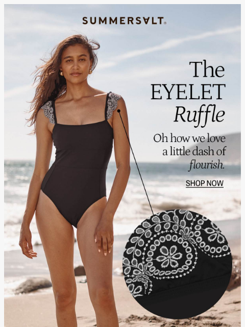 summersalt newsletter: Back In Stock: Eyelet Ruffles