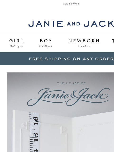 janieandjack newsletter: Have you seen our newest collection?