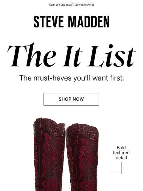 stevemadden newsletter: The It List: Meet KAZ