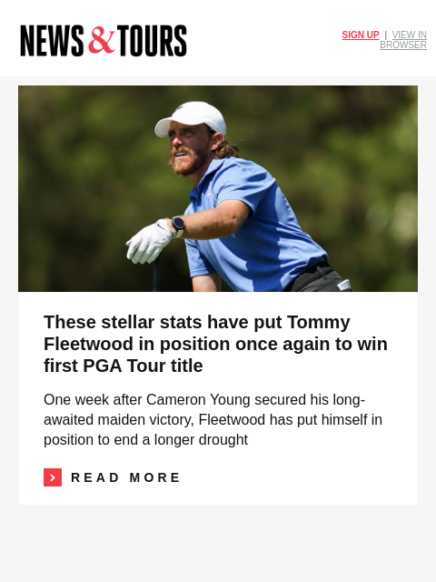 golfdigest newsletter: PGA Tour mistakenly puts player in field