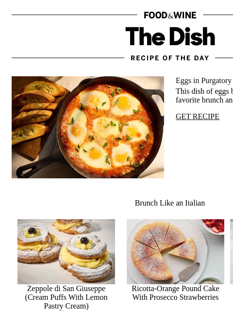 foodandwine newsletter: Eggs in Purgatory