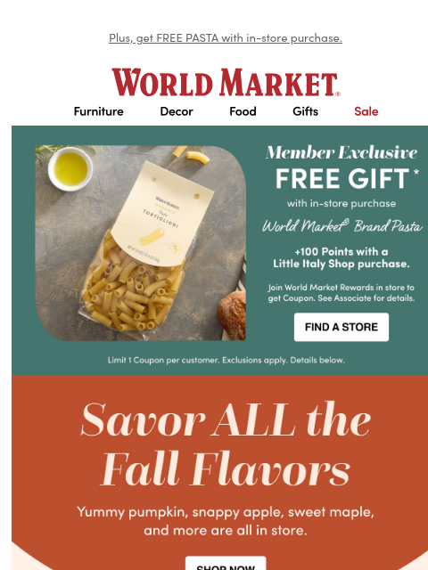 emailworldmarket newsletter: 🍇🍁🍎 JUST HARVESTED: An array of fall flavors.
