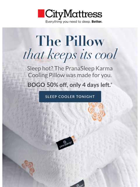 citymattress newsletter: The cool side of the pillow, perfected.