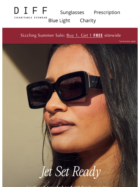 diffeyewear newsletter: Look Airport Chic ✈️