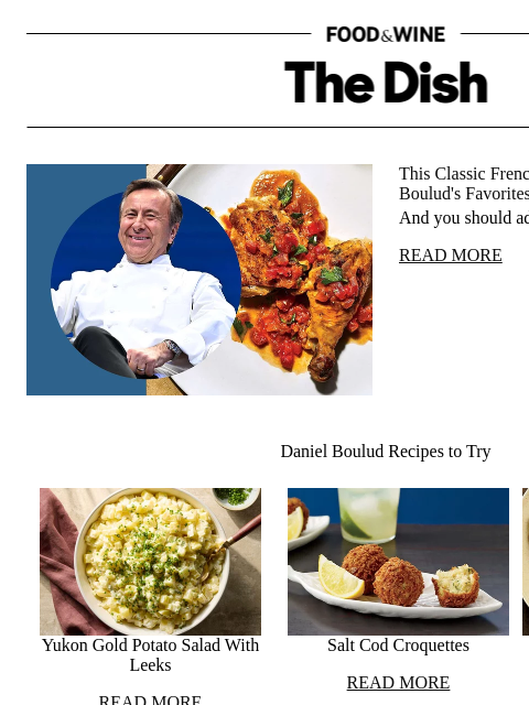 foodandwine newsletter: This Classic French Dish Is One of Daniel Boulud's...