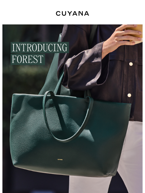 cuyana newsletter: New Color: Forest
