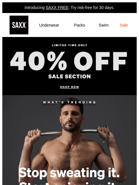 saxxunderwear newsletter: What's trending: Summer heatwaves 🥵