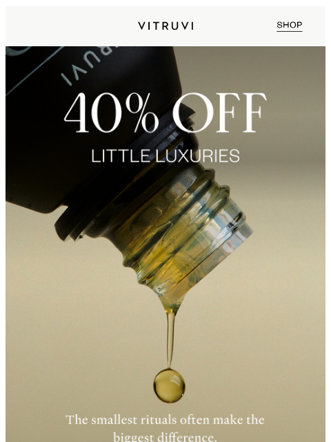 vitruvi newsletter: 40% OFF Mini Blends 🌸