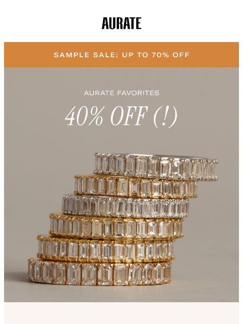auratenewyork newsletter: PSST... 40% OFF CLASSICS