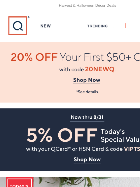 qvcemail newsletter: Stack the Pumpkins! TSV® & 5 Easy Pays + Get 20% O...