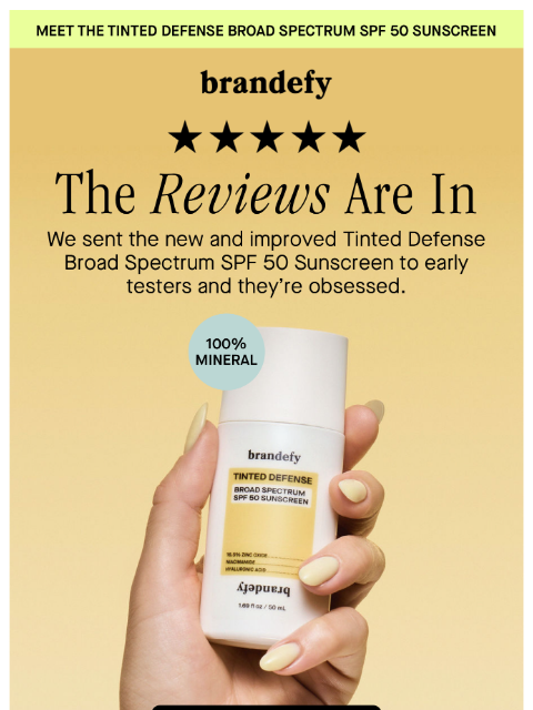 brandefyskin newsletter: The reviews are in: Tinted Defense Broad Spectrum ...