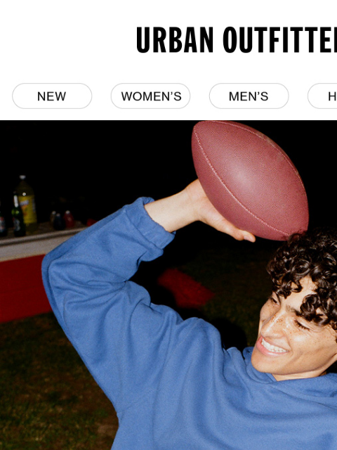 urbanoutfitters newsletter: good game 🏈 👏