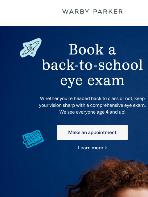 warbyparker newsletter: Is your vision in A+ shape?