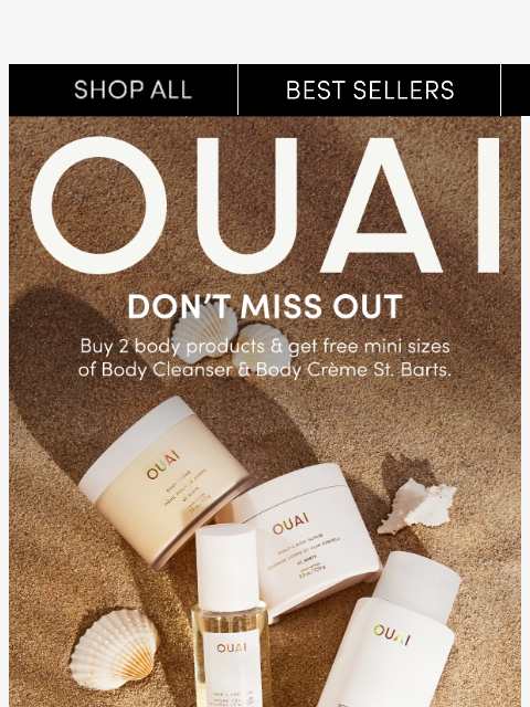 theouai newsletter: Last chance to get 2 FREE St. Barts minis