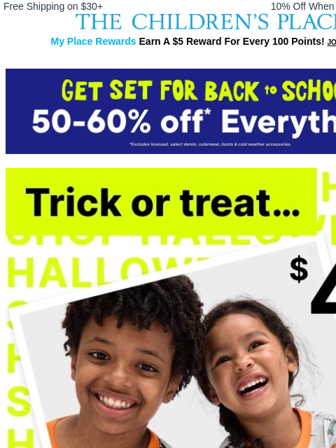 childrensplace newsletter: Who's Feeling Spooky? 👀🎃🕸️👻