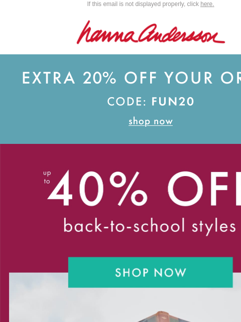 hannaandersson newsletter: GOING FAST: Back-To-School Faves