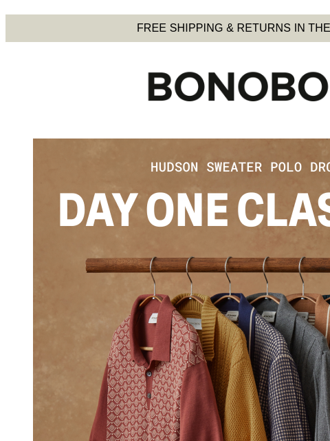 bonobos newsletter: New Hudson Sweater Polos
