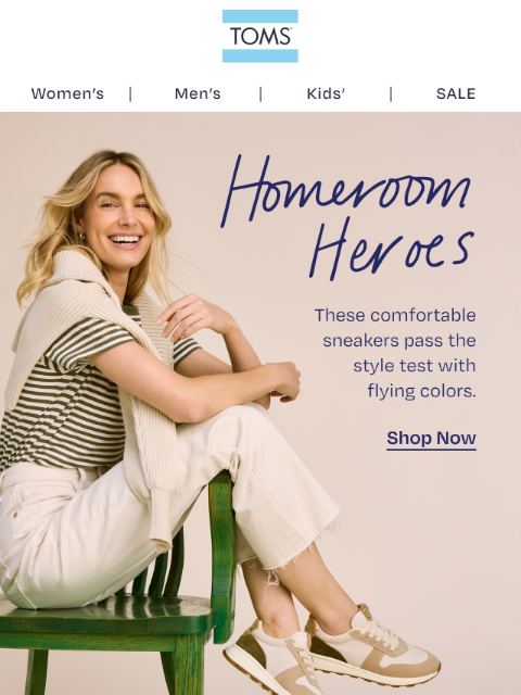 toms newsletter: The Style Syllabus—Back to School Styles