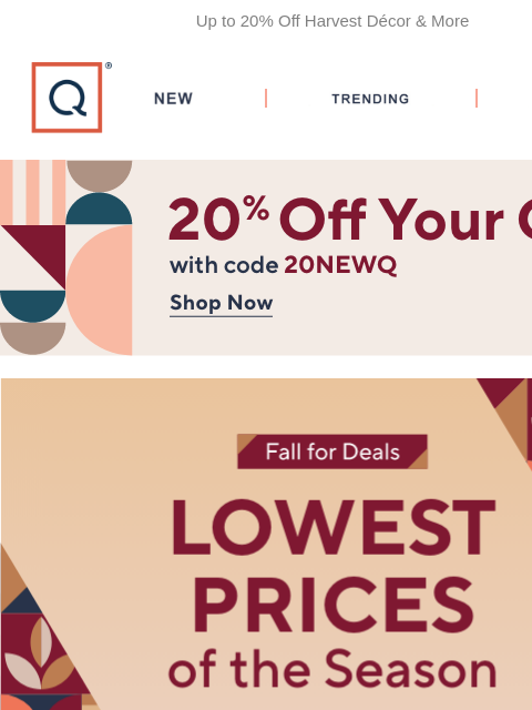 qvcemail newsletter: Don't Miss Our Lowest Prices of the Season