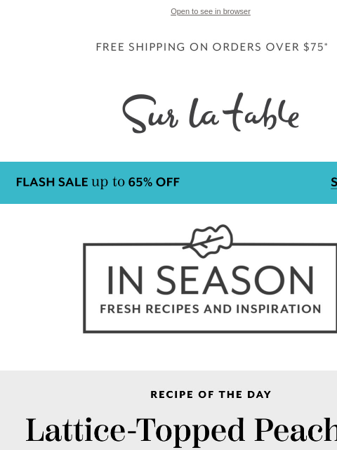 surlatable newsletter: 🍑 Sweet, Juicy & Easy: The Peach Perfect Recipe 