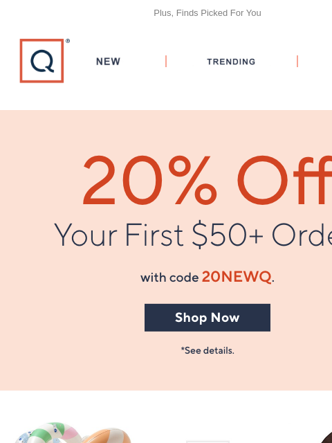 qvcemail newsletter: Just For You! Take 20% Off Your First Purchase
