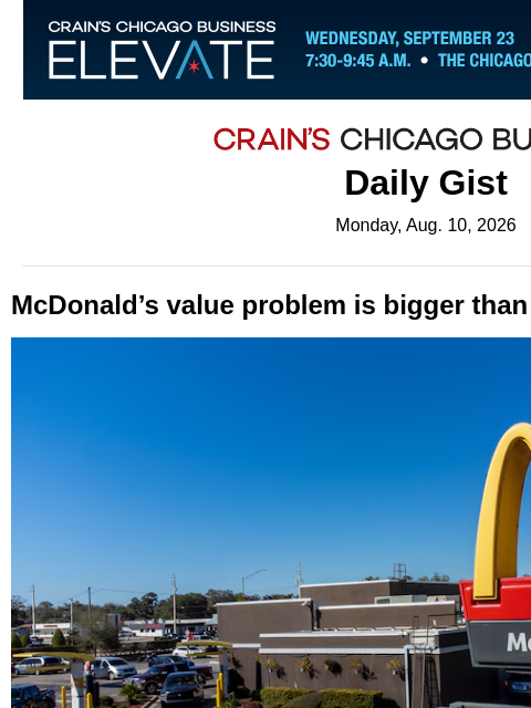 crainalerts newsletter: McDonald’s value problem is bigger than just price...