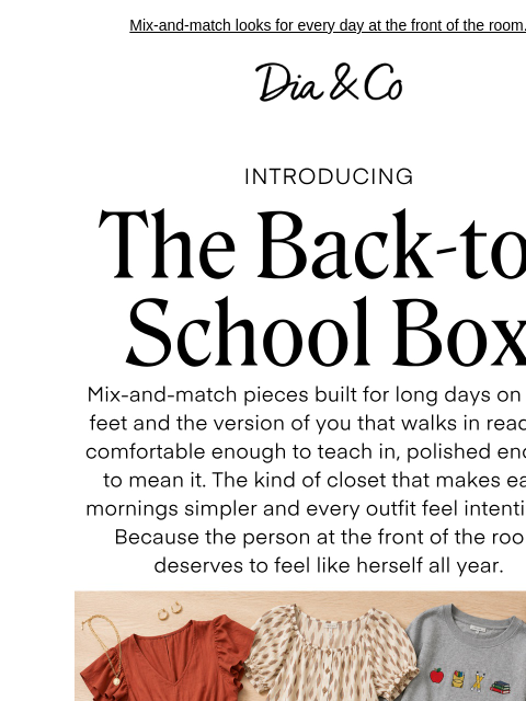 dia newsletter: Your kind of back-to-school