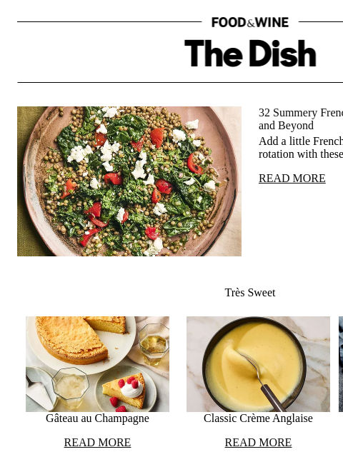 foodandwine newsletter: 32 Summery French Recipes for Rosé Season and Beyo...