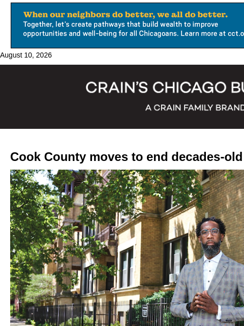 crainalerts newsletter: Cook County moves to end decades-old tax practice